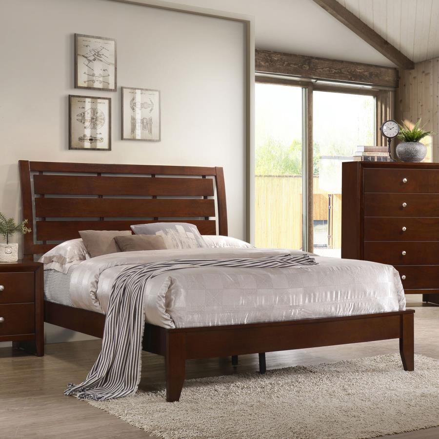 Queen Panel Bed in Rich Merlot - HER Home Design Boutique